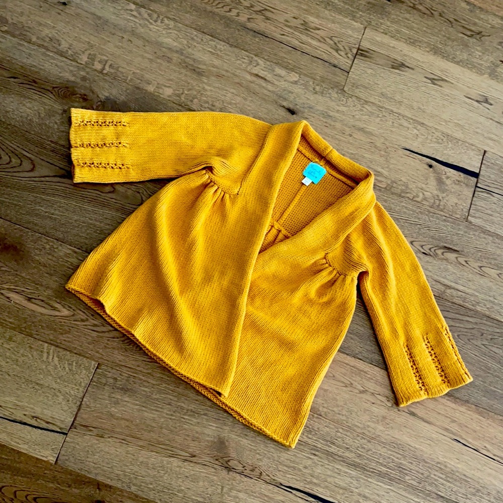 Gold Quarter-Sleeve Sweater